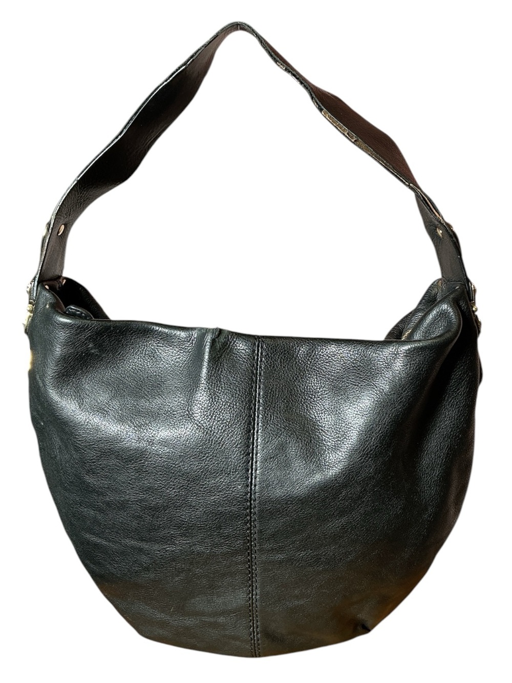 Michael Kors Black Leather Shoulder Hobo Bag - Picture 3 of 7